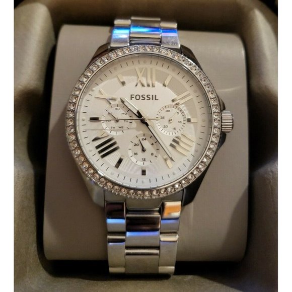 Fossil AM4481 Womens Silver Stainless Steel Analog Dial Quartz Wrist Watch XR922 main image 6